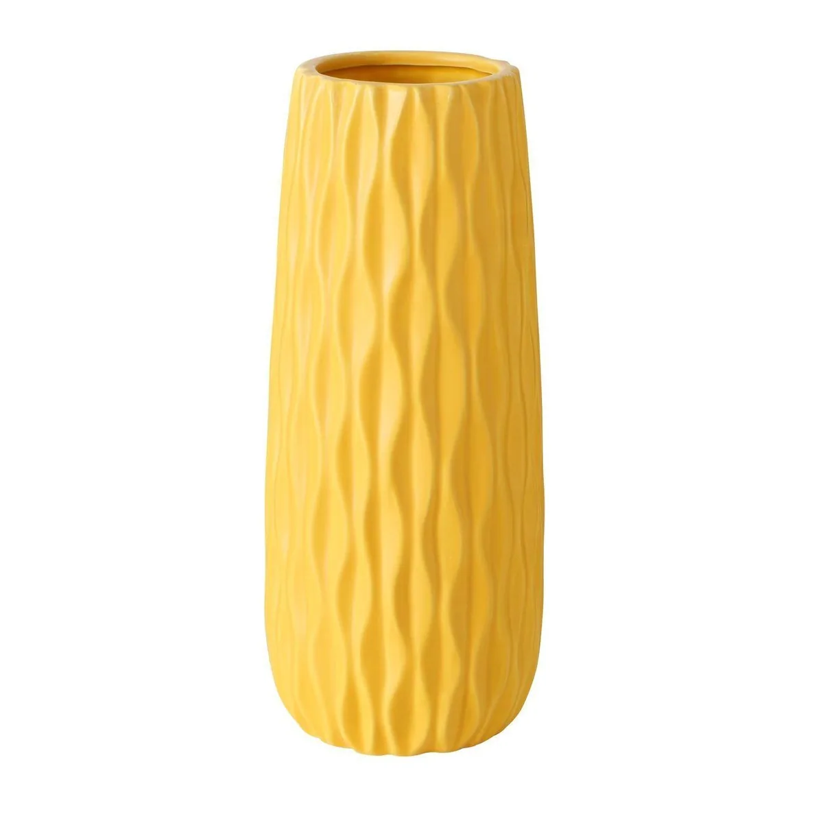 Boltze Luana Tischvase 2er Set, matt, gelb, Steingut 3