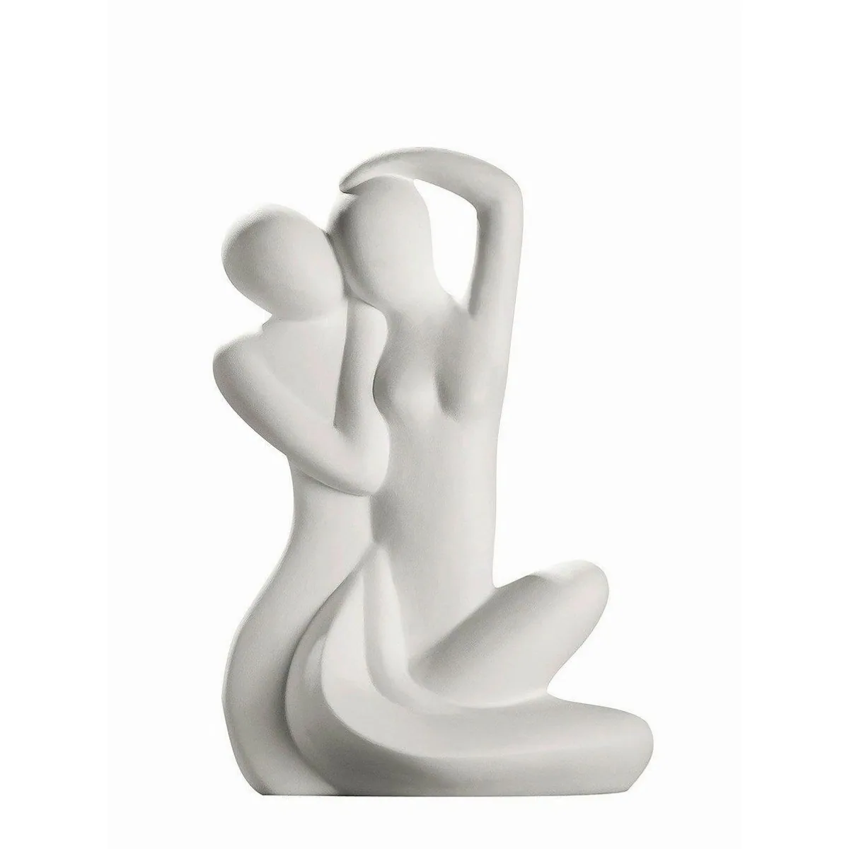 Gilde Dekofigur 30364, Paar Geborgenheit, Keramik cremeweiß, 36 cm