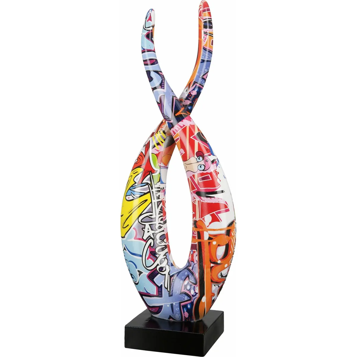 Gilde Dekofigur Flame, moderne Street Art Skulptur, einzigartiger Graffiti-Look
