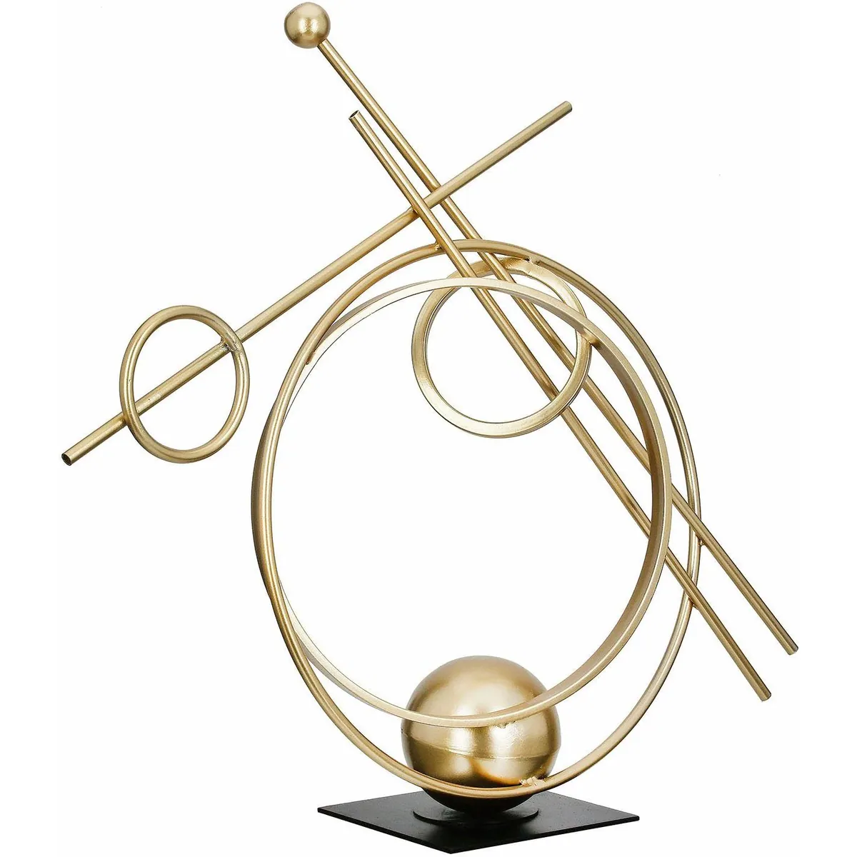 Gilde Dekoobjekt Skulptur Abstracto, goldfarbenes Metall, Höhe 45,5 cm