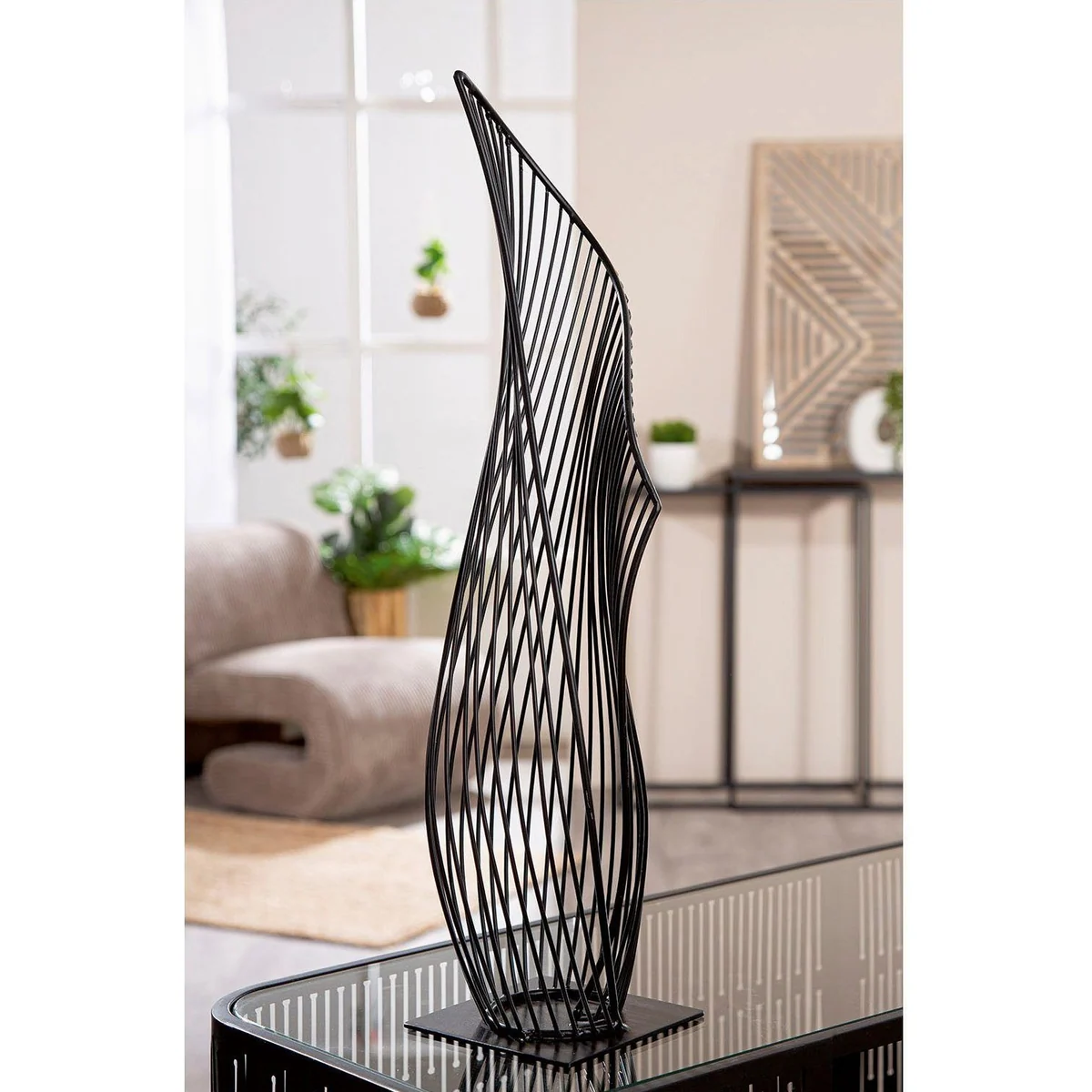 Gilde Dekoobjekt Der Schwung, 57 cm hoch, matte Metalloberfläche 2