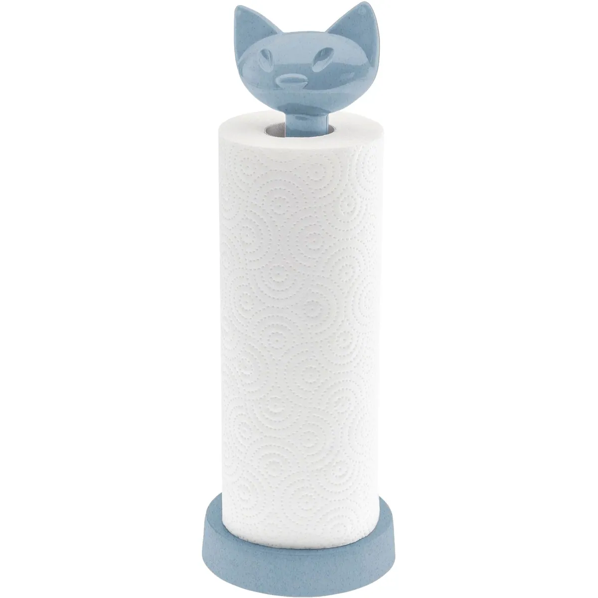 koziol MIAOU Küchenrollenhalter, stabiler Stand, leicht zu wechseln, für Standardrollen bis 26 cm