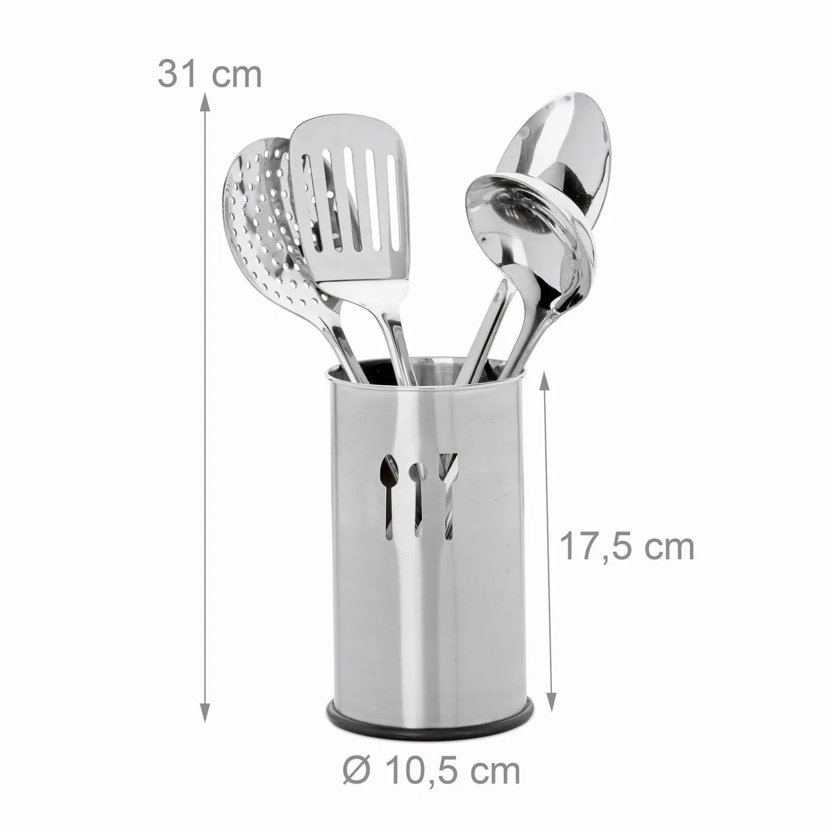 Relaxdays Küchenorganizer-Set, 5-teilig, Edelstahl, rostfrei und spülmaschinengeeignet 4
