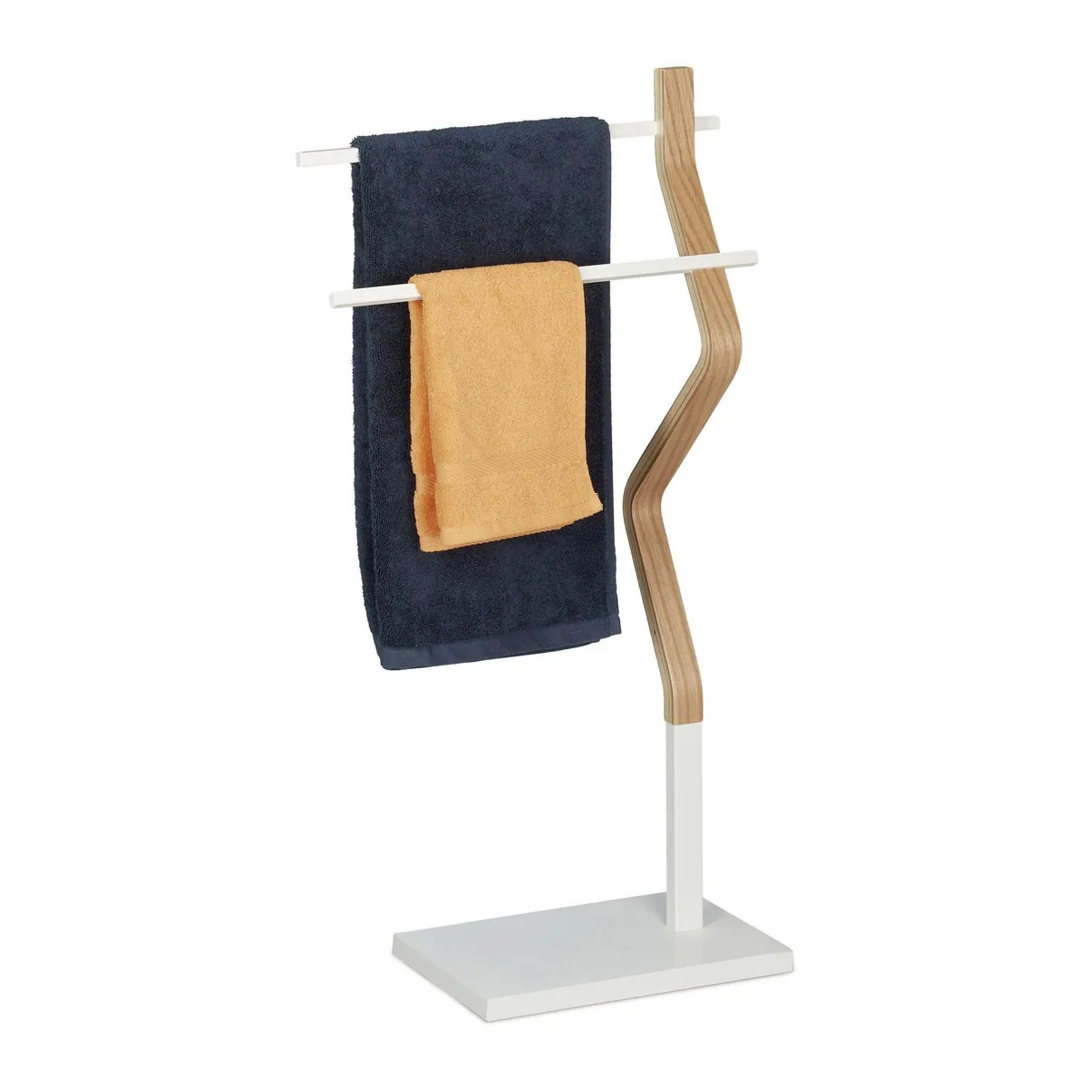 Relaxdays Handtuchständer, stabiler Stand, skandinavisches Design