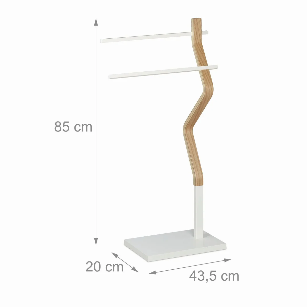 Relaxdays Handtuchständer, stabiler Stand, skandinavisches Design 4