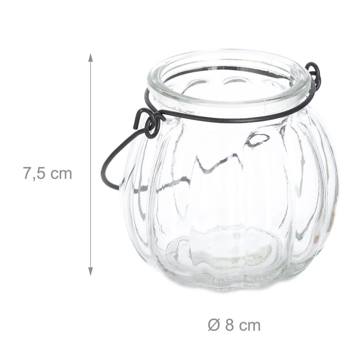 Relaxdays Windlicht Glas 12er Set, vielseitig einsetzbar, zeitloses Design, für Innen und Außen 4