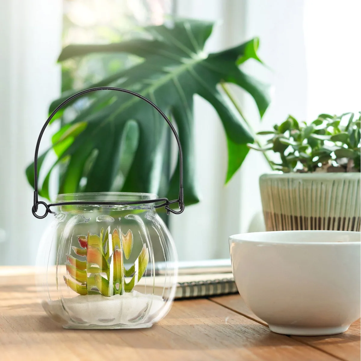 Relaxdays Windlicht Glas 12er Set, vielseitig einsetzbar, zeitloses Design, für Innen und Außen 5
