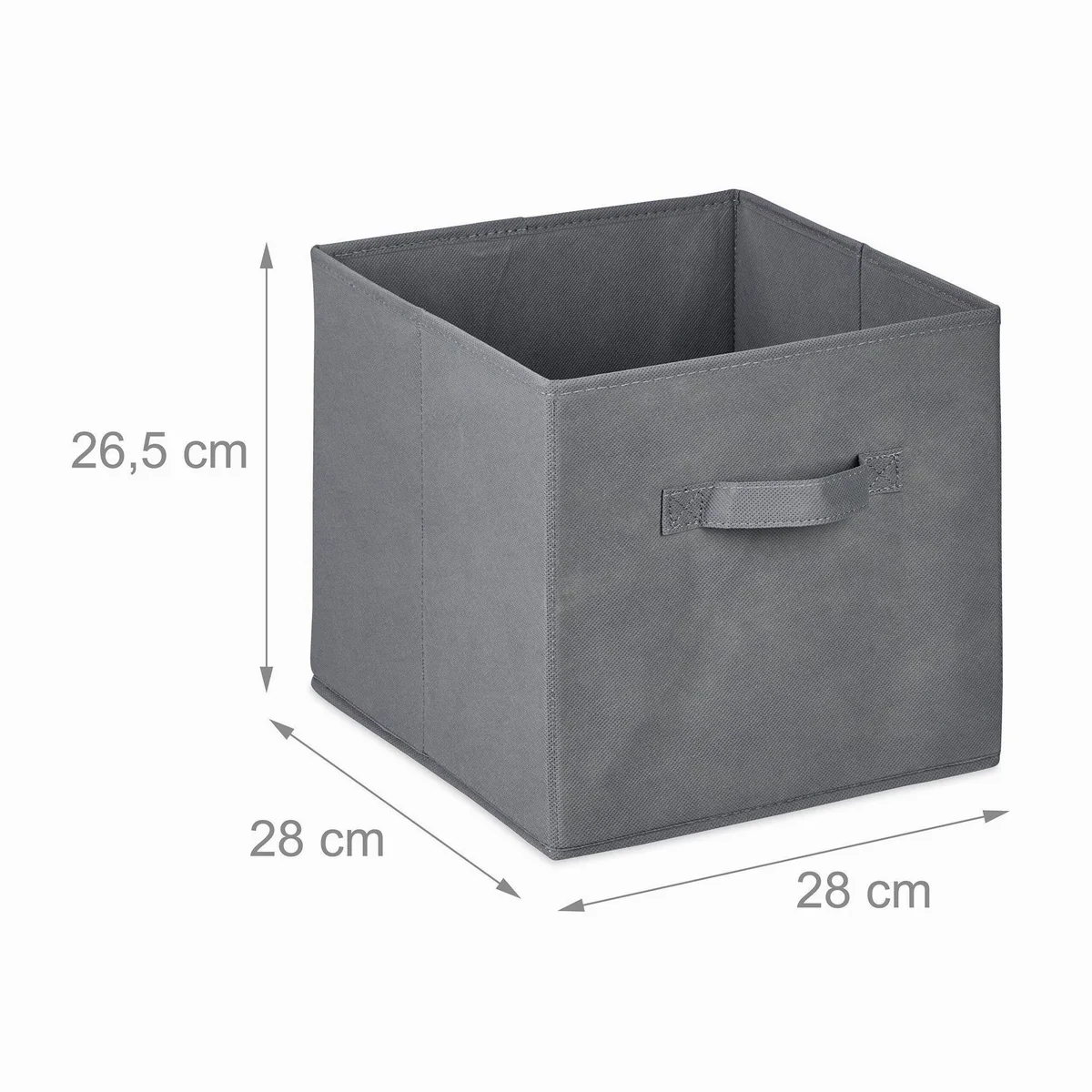 Relaxdays Aufbewahrungsbox 6er Set, faltbar, hellgrau, 19 Liter Volumen 4