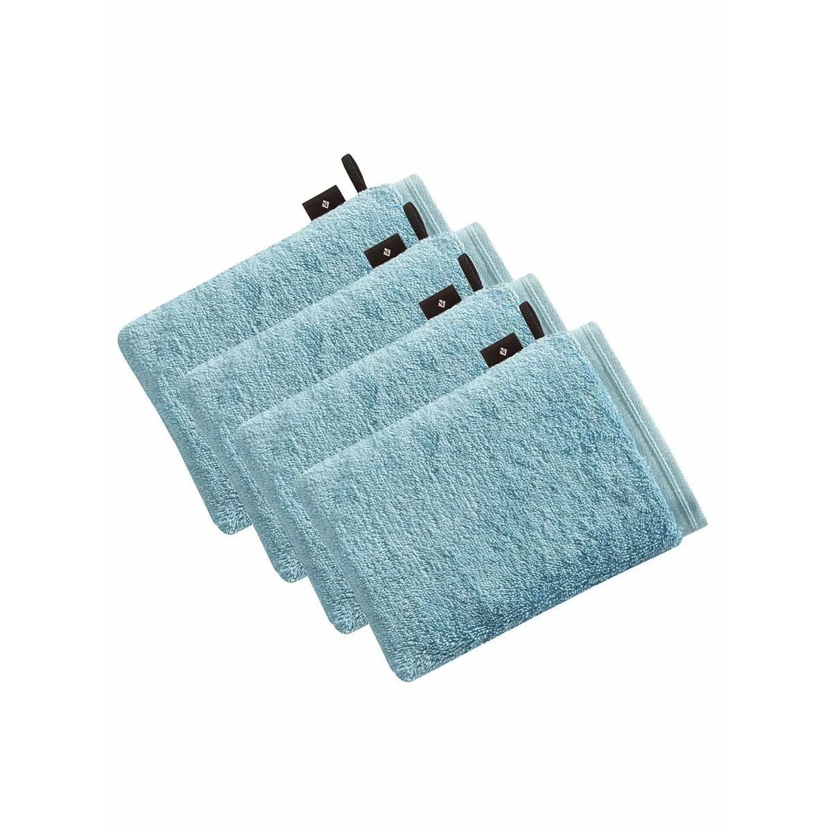 Vossen Waschhandschuh 4er Pack, 22 x 16 cm, aus Supersoft Baumwolle