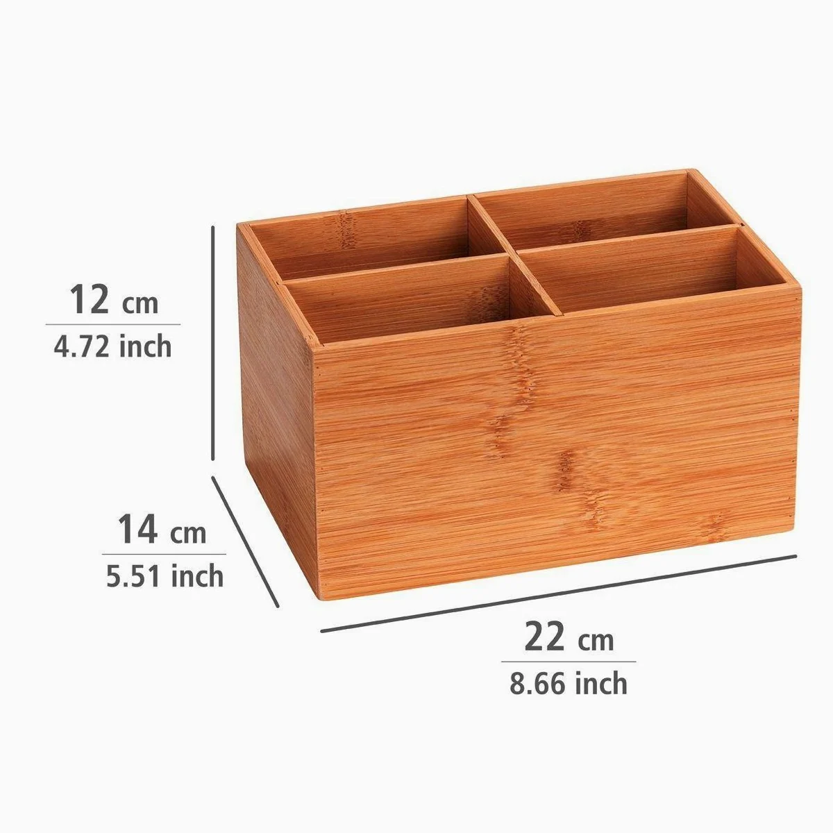 WENKO Badorganizer Terra, aus Bambus, 4 Fächer, vielseitig einsetzbar 5