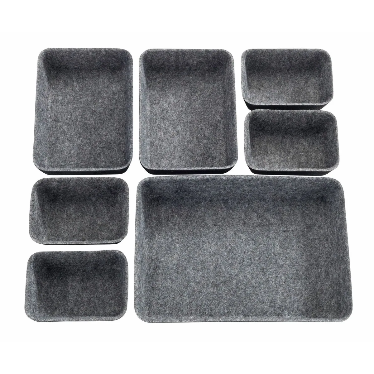 WENKO Organizer Set, 7-teilig, 3 Größen, aus recyceltem Polyesterfilz