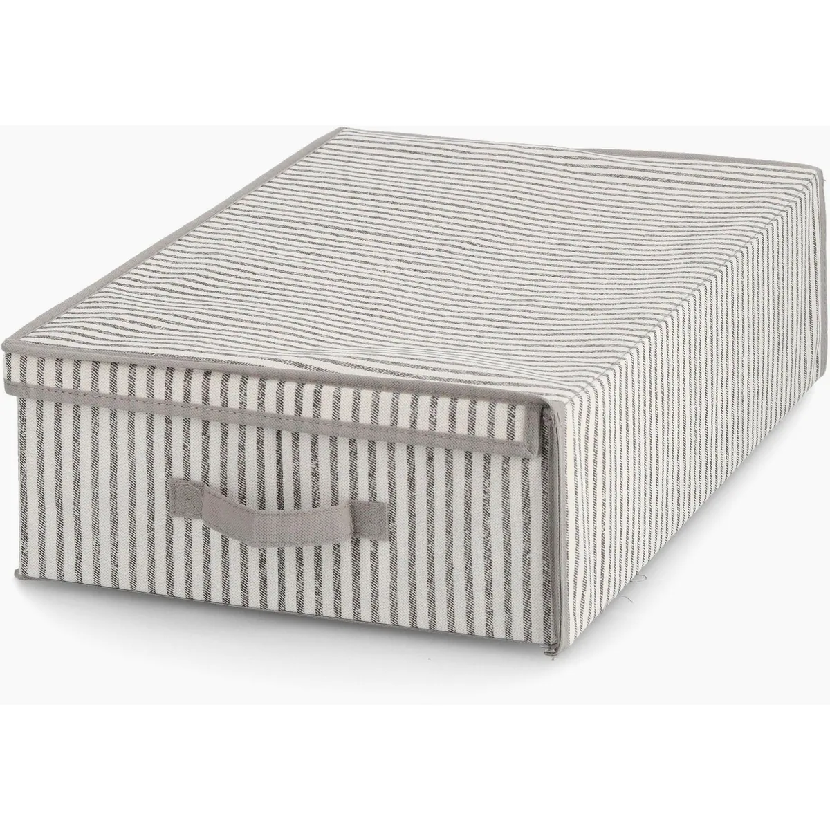 Zeller Present Aufbewahrungsbox Stripes, Vlies, beige — geräumig, klappbar, mit Deckel 3